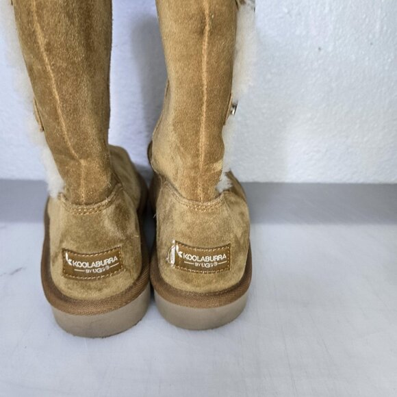 Koolaburra by UGG Boots Womens Size 7 Suede Shearling Button Tall Warm 1096409 - Picture 5 of 9